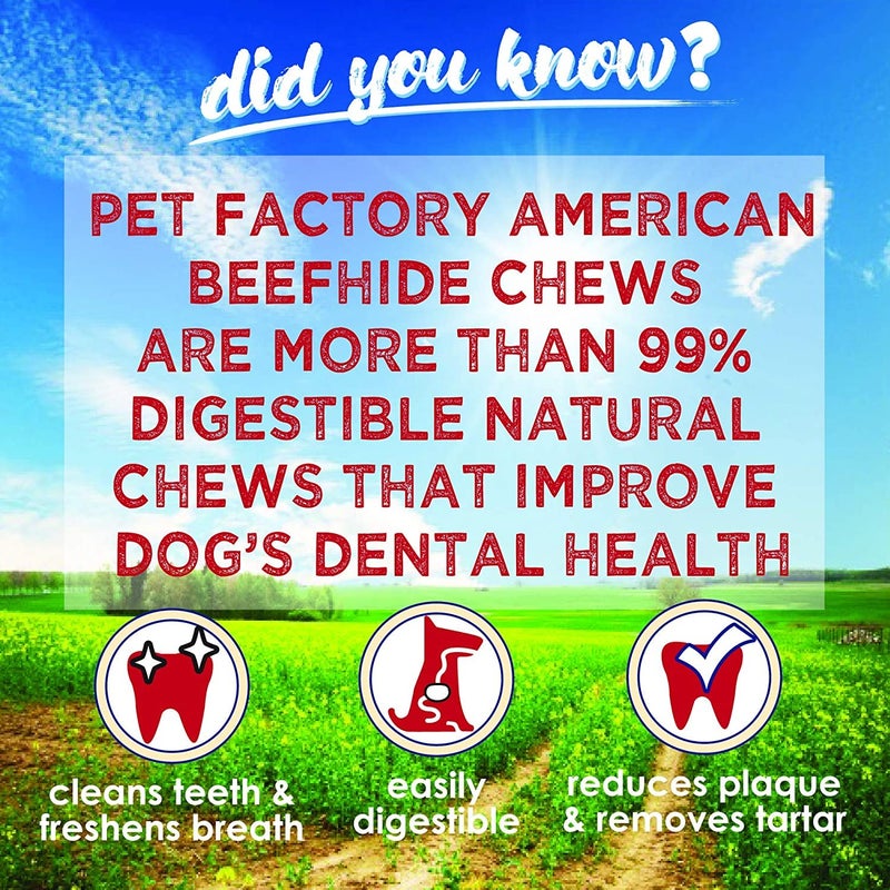 Pet Factory American Beefhide 5" Twist Sticks Dog Chew Treats - Natural Flavor, 1 lb - Image 5